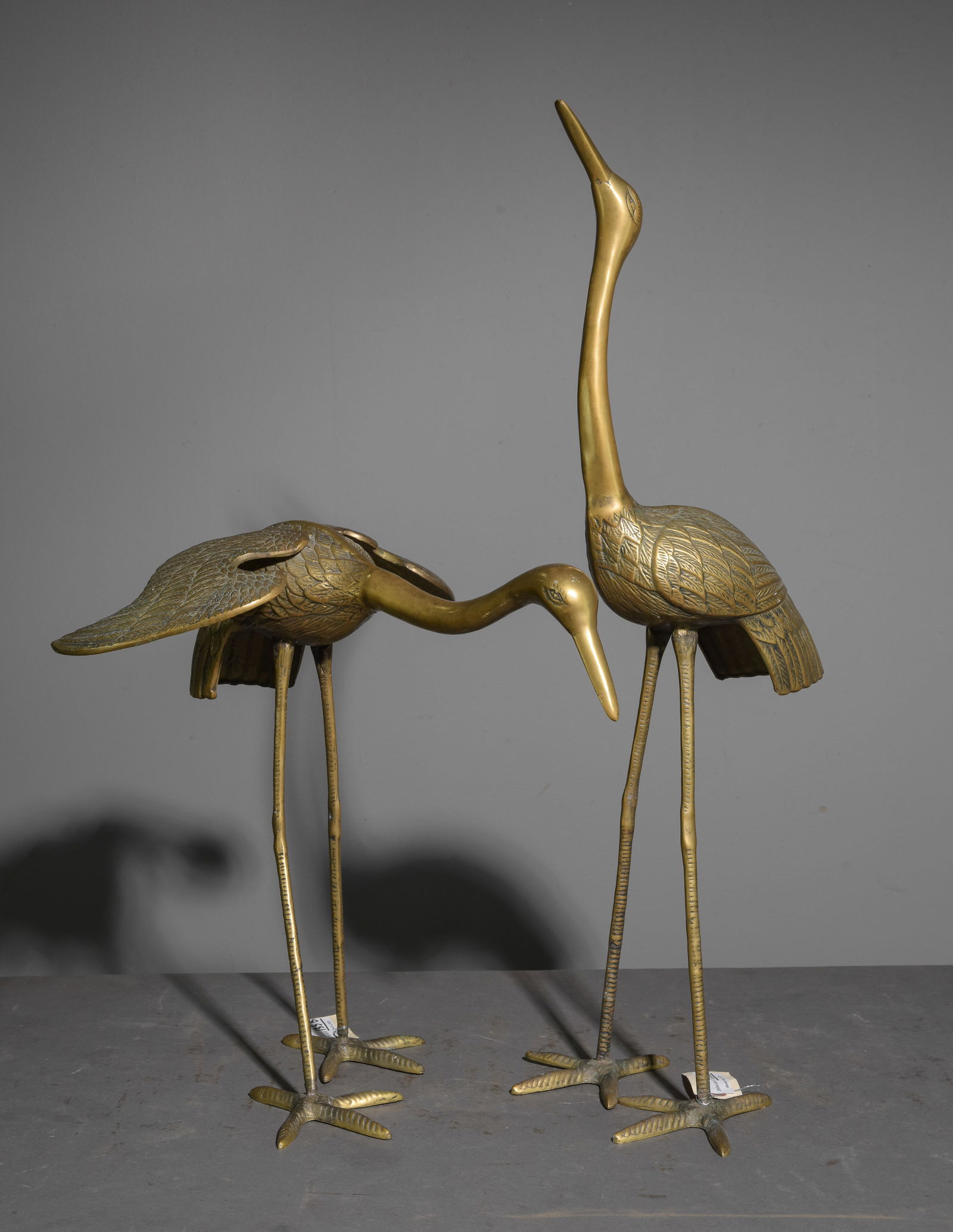 Two Brass Egret Figures (1 of 5)