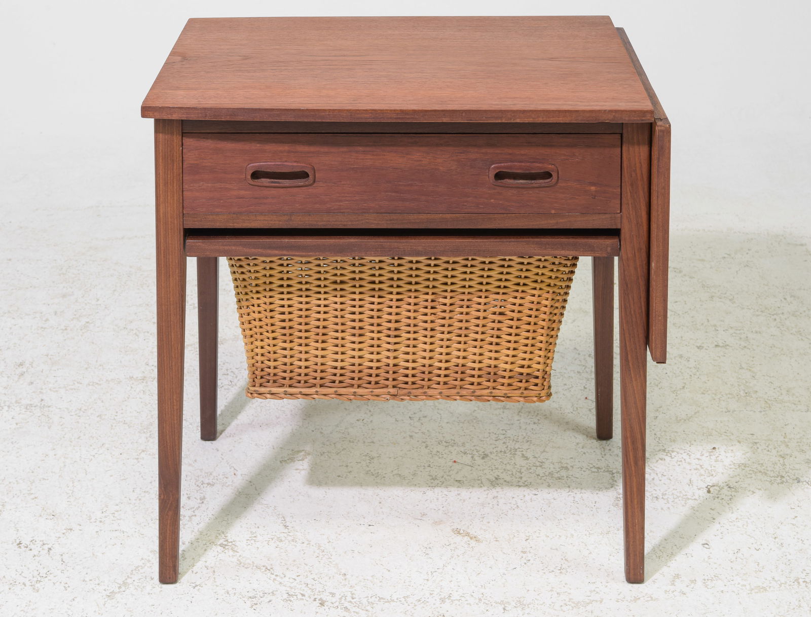 Danish Mid Century Modern Drop Side Sewing Table (1 of 4)