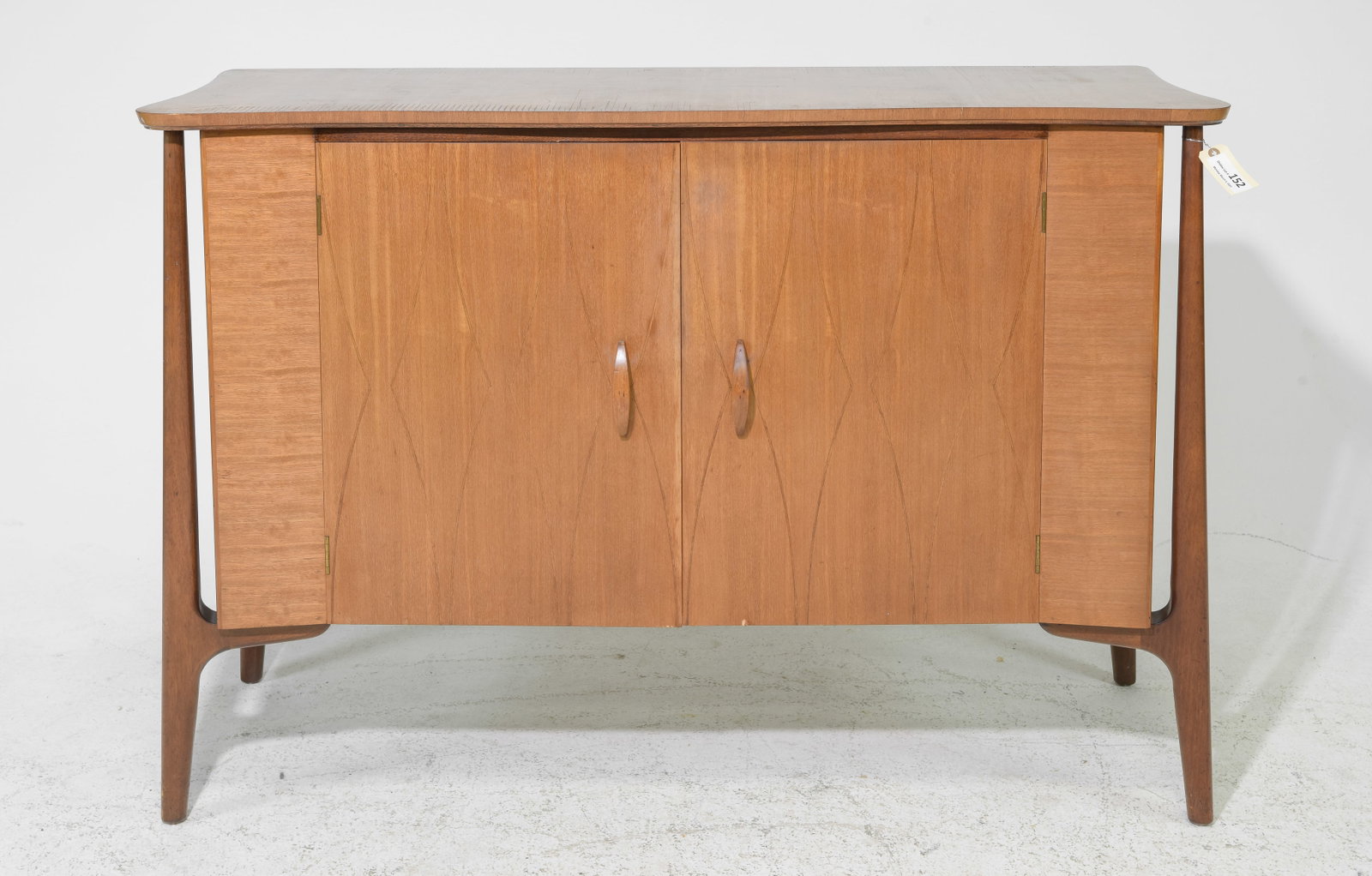 Danish Mid Century Modern Sideboard with Extended Legs: Danish Mid Century Modern Sideboard with Extended Legs Everest - 38 in tall x 54.5 x 21