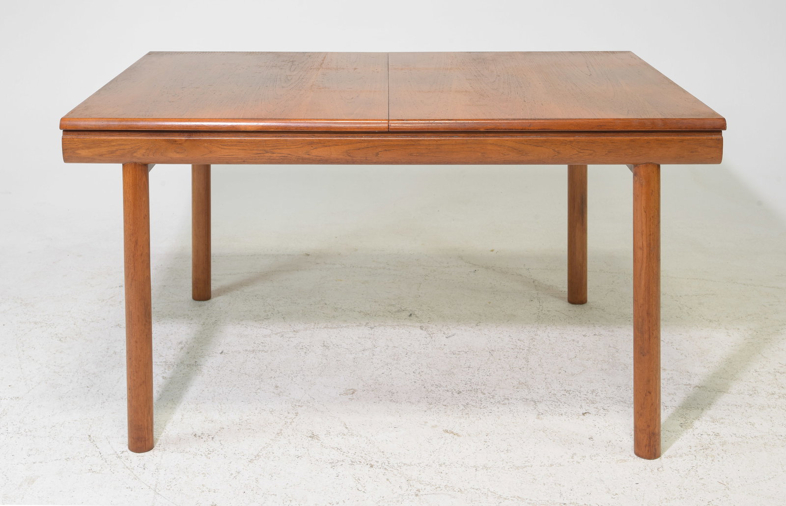 Mid Century Modern Table - White & Newton: Danish Modern Style Dining Table with Pop Up Leaf by White & Newton - 29 in tall x 54.5 x 35, Leaf adds an additional 30 inches, Floor to apron is 25.5 inches and the space between the legs is 40 inch