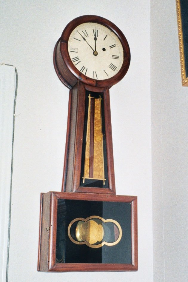 Banjo Clock: American, Howard Style Banjo, 1880, Square Bottom, H 29" W10" D 4"