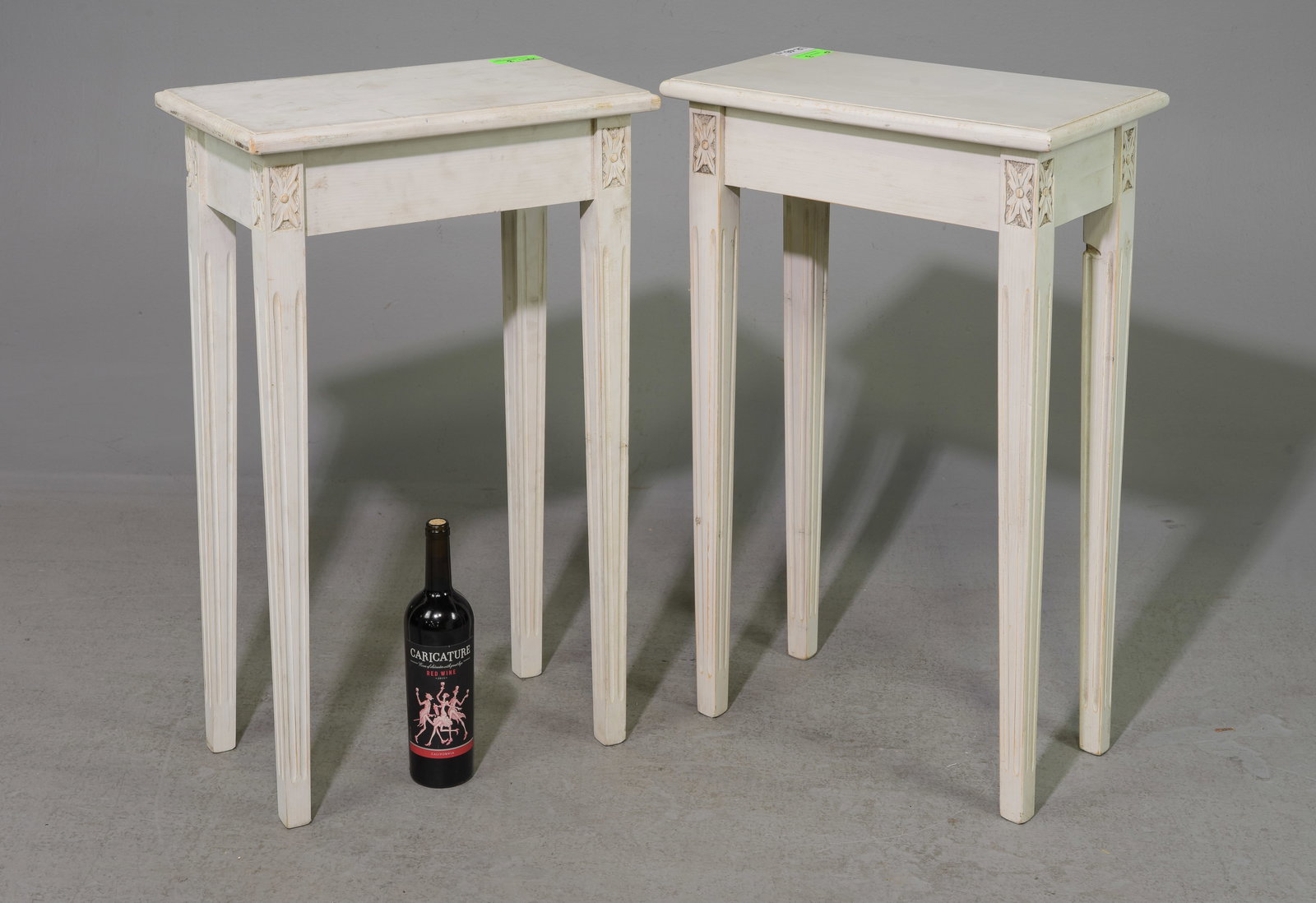 Swedish Painted Pair of Tall Occasional Tables (1 of 3)