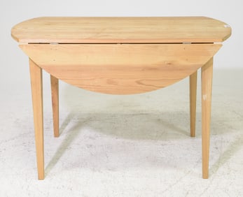 Swedish Pine Drop Leaf Table with Tapered Legs