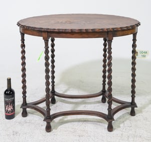 British Oak Barley Twist Oval Occasional Table