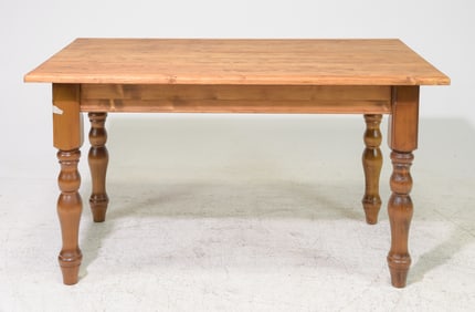 British Pine Turned Leg Table