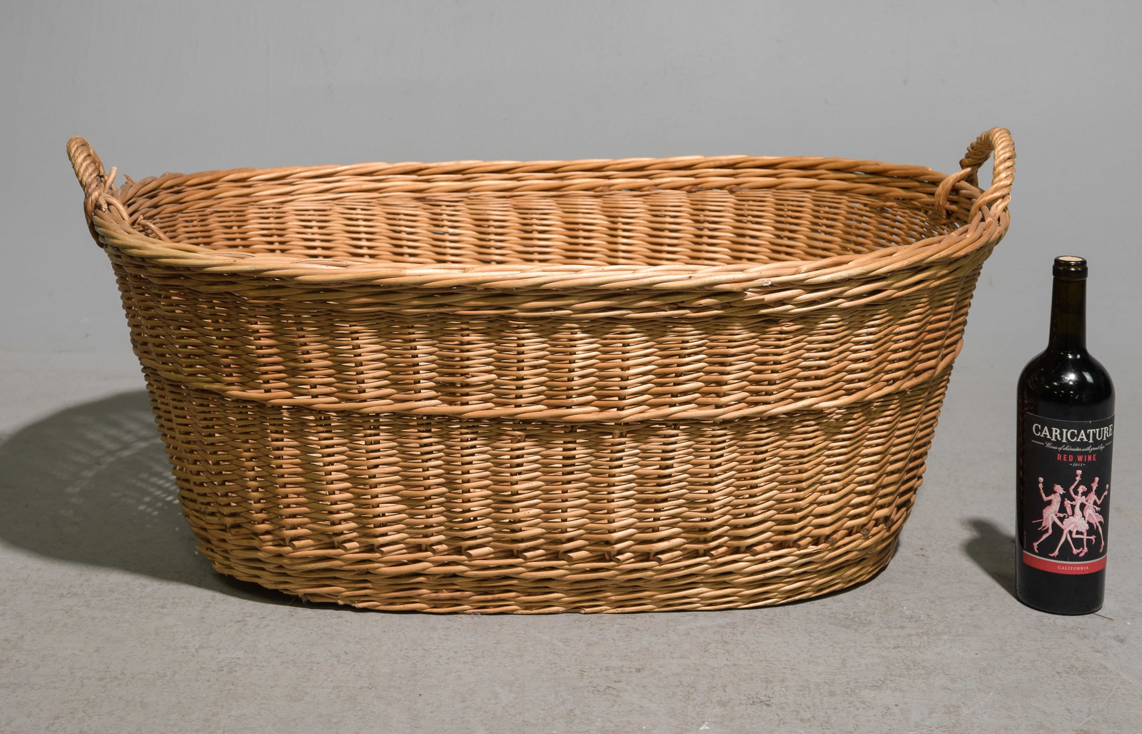 Woven Wicker Market Basket #2 (1 of 4)