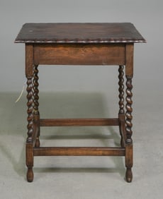 British Oak Barley Twist Occasional Table
