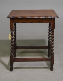 British Oak Barley Twist Occasional Table