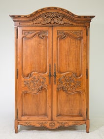 Regency Style Carved Double Door Armoire