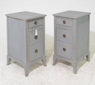 2 Swedish Painted 3 Drawer Nightstands / Chests