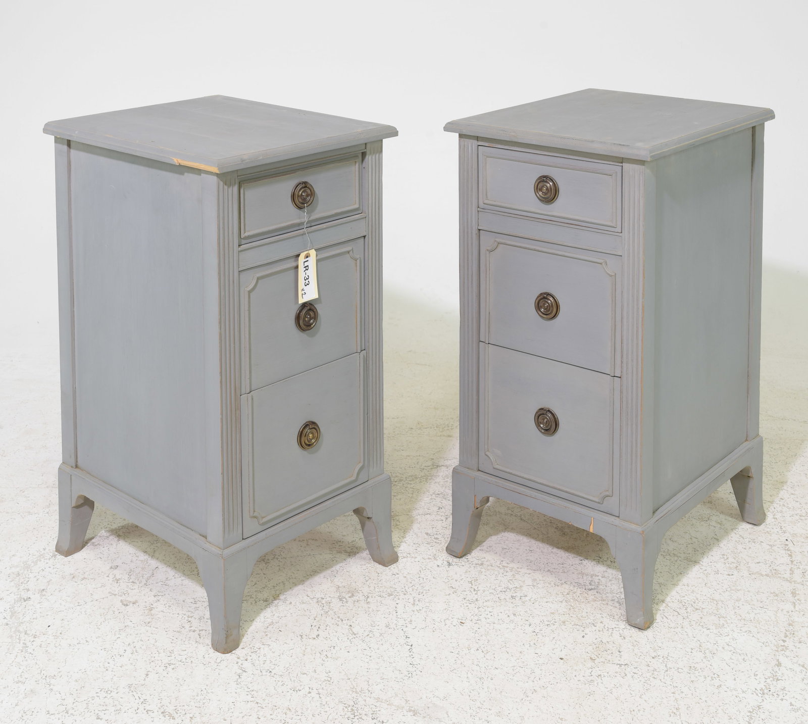 2 Swedish Painted 3 Drawer Nightstands / Chests (1 of 4)