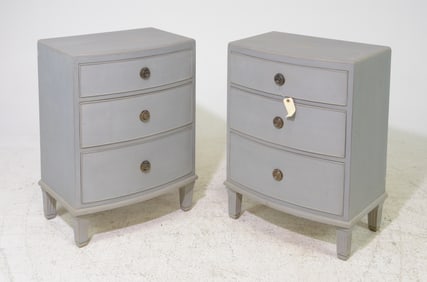 2 Swedish Painted 3 Drawer Nightstands
