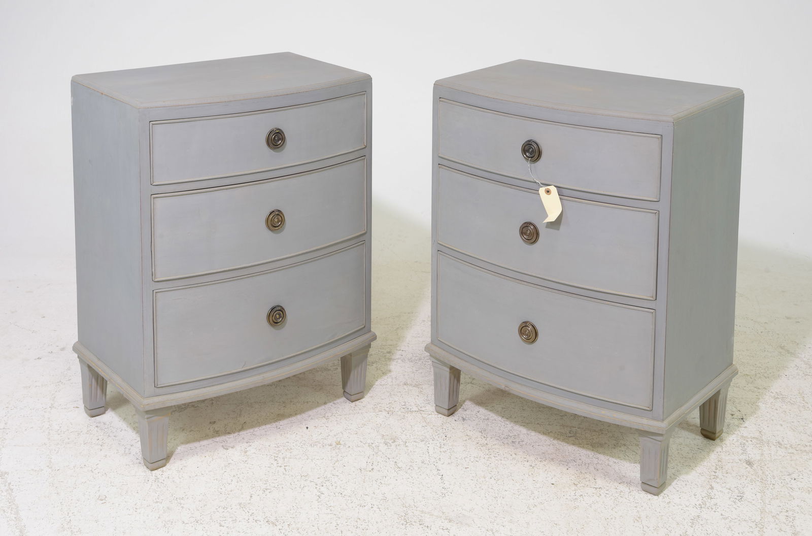 2 Swedish Painted 3 Drawer Nightstands (1 of 3)