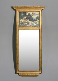 Gold Framed Small Trumeau Mirror