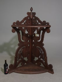 British Carved Oak Rifle / Gun Stand