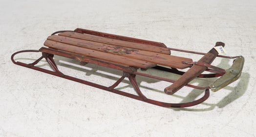 Swedish Wood & Metal Ice Sled #1