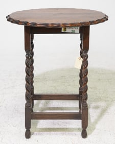 British Barley Twist Oak Oval Occasional Table #2