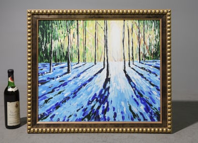 Gold Framed Oil on Canvas Landscape #2