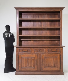 Swedish Large Oak Bookshelf / Back Bar Cupboard