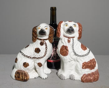 2 Lustre King Charles Staffordshire Dogs