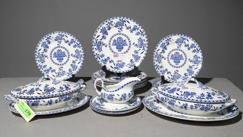 21pcs Assorted Blue & White Wood & Sons China