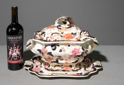 Masons Ironstone Tureen with Ladle & Underplate