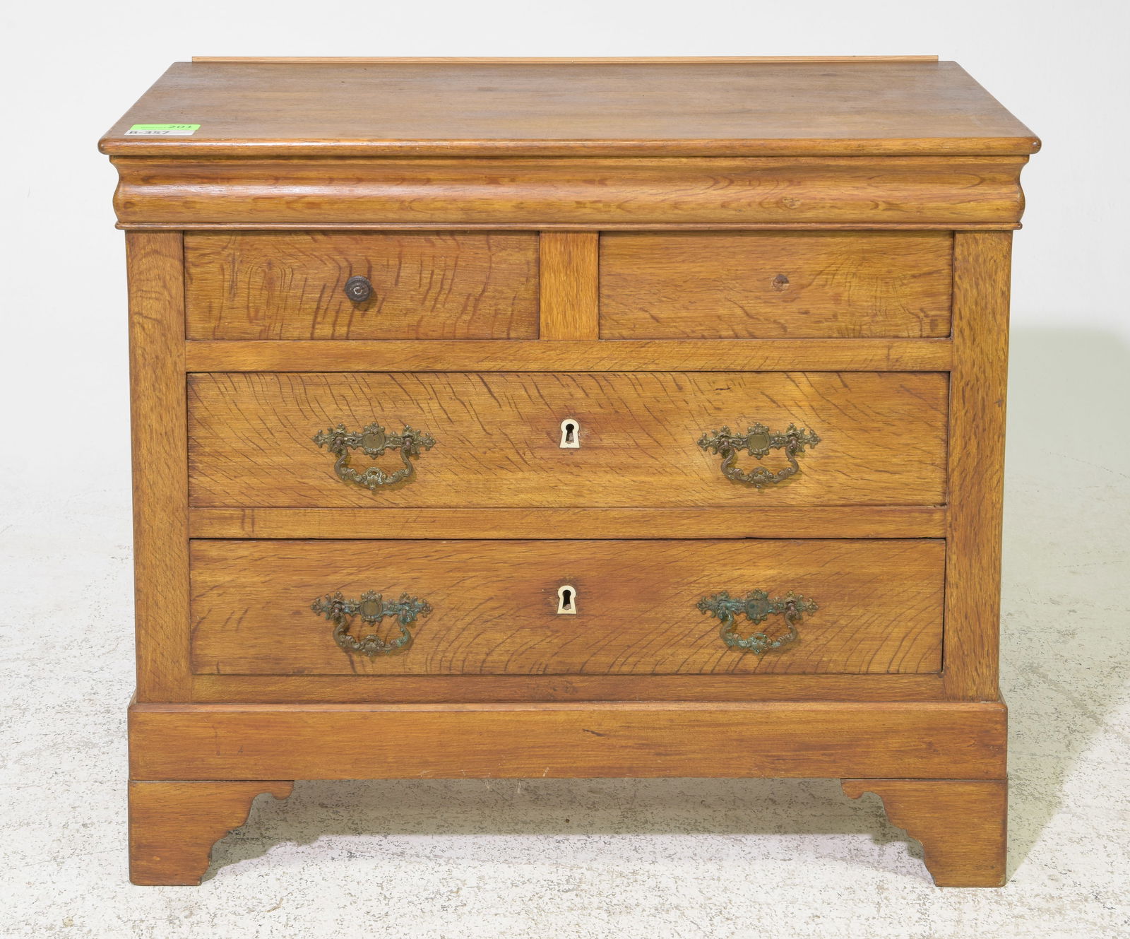 Louis Philippe Style Three Drawer Chest / Bedside (1 of 5)