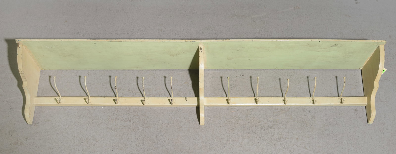 Painted Wall Shelf with Hooks (1 of 4)