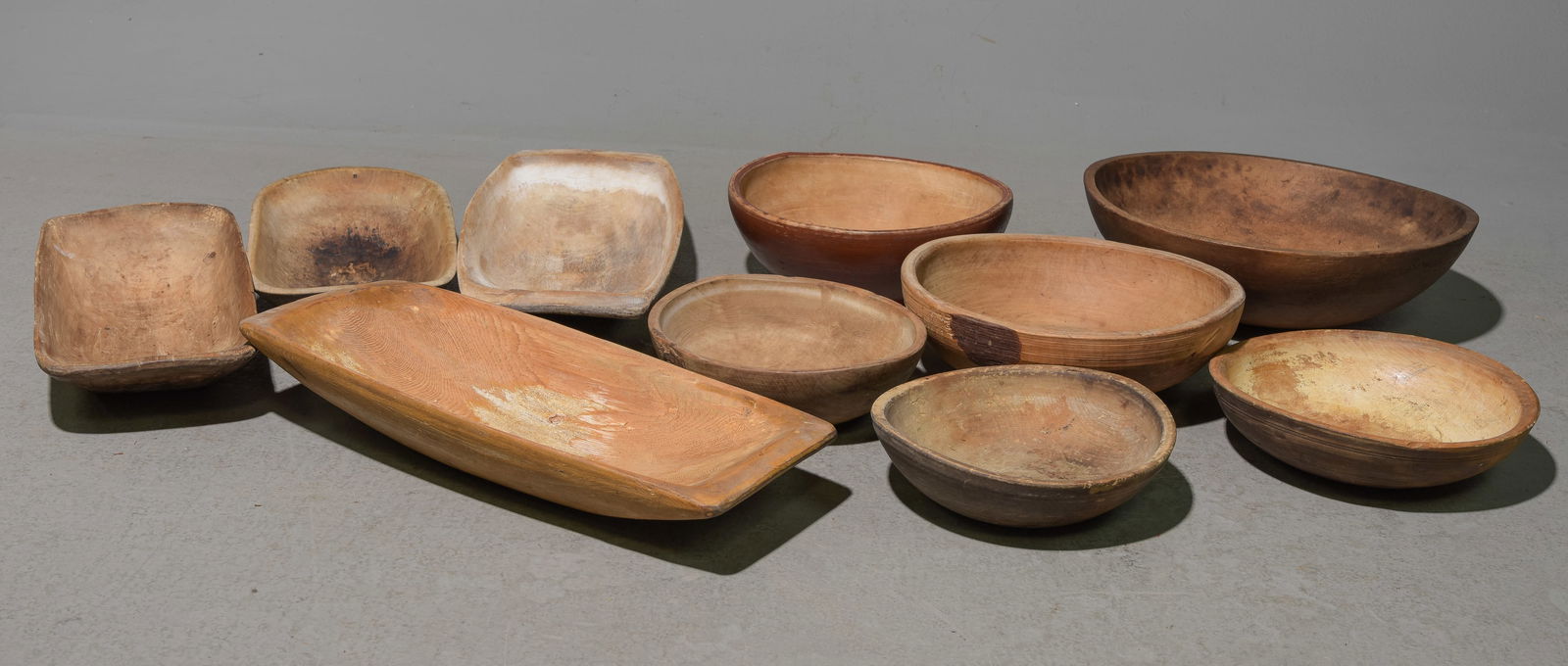 10 Assorted Swedish Wooden Dough Bowls (1 of 5)