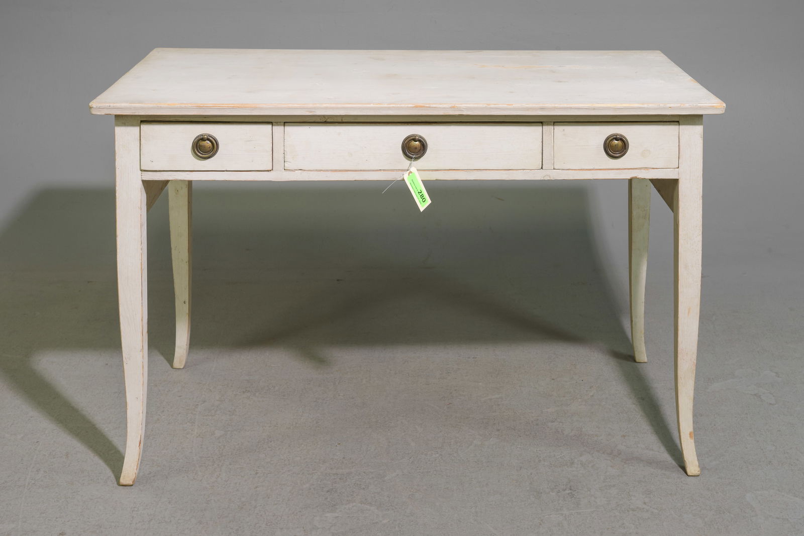Swedish Painted 3 Drawer Writing Desk (1 of 5)