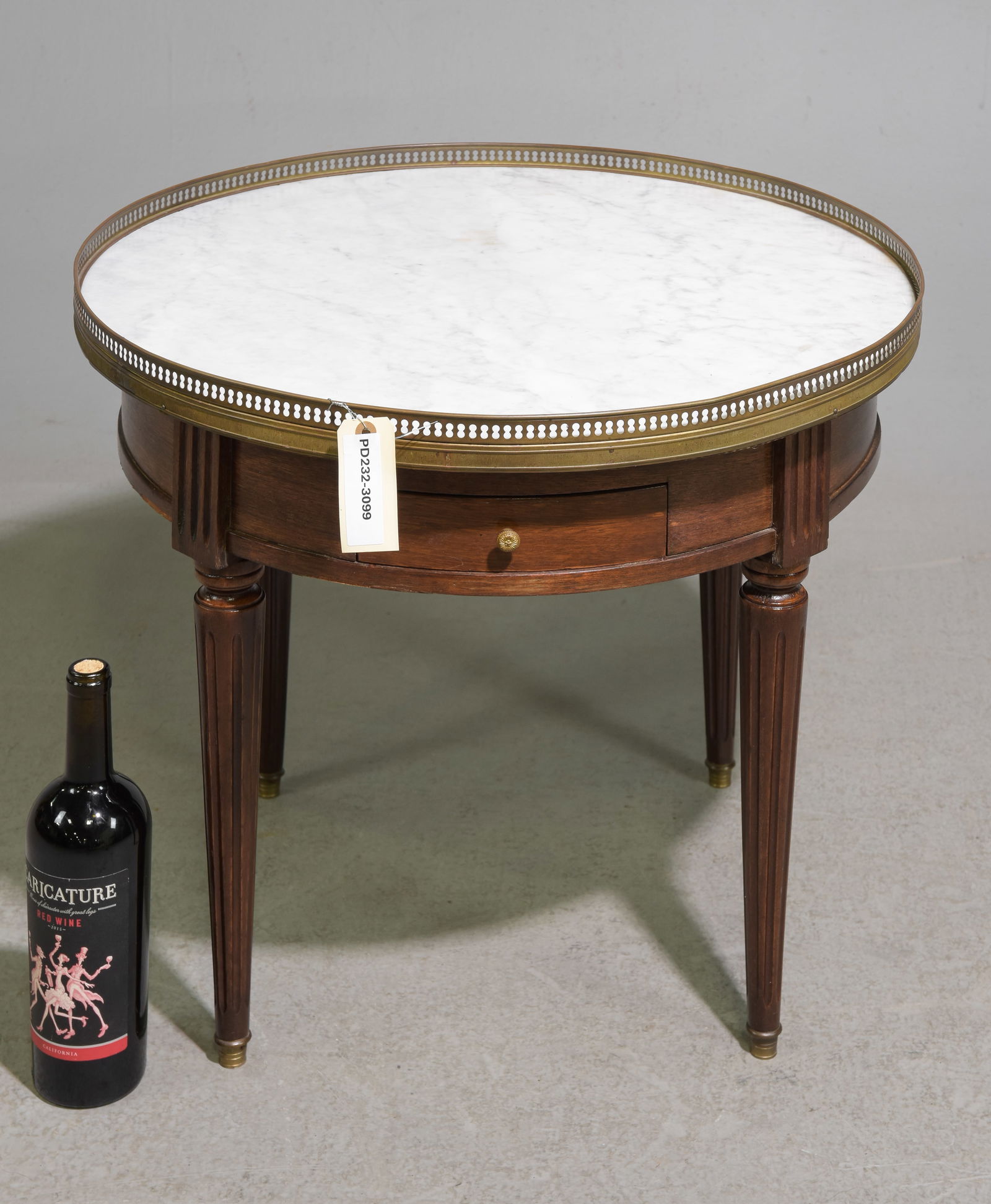 Louis XVI Style White Marble Top Occasional Table #1 (1 of 4)