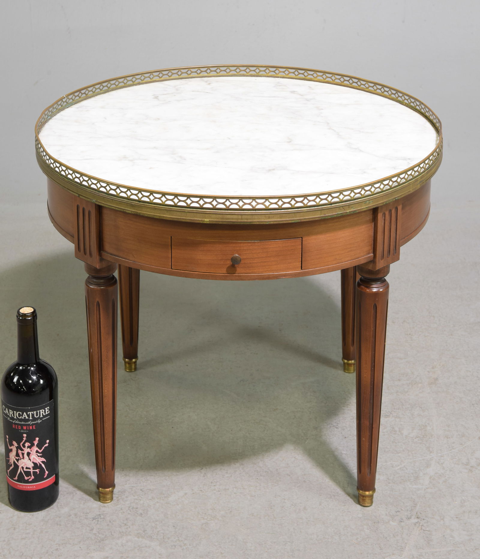 Louis XVI Style White Marble Top Occasional Table #2 (1 of 3)