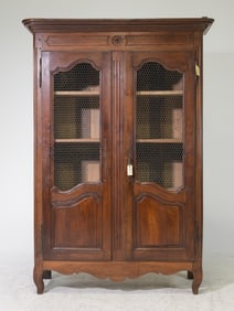 Louis XV Style Double Grilled Door Cupboard / Bookcase