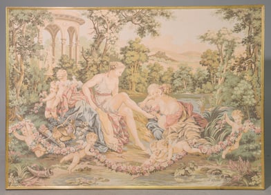 French Framed Needlepoint Tapestry