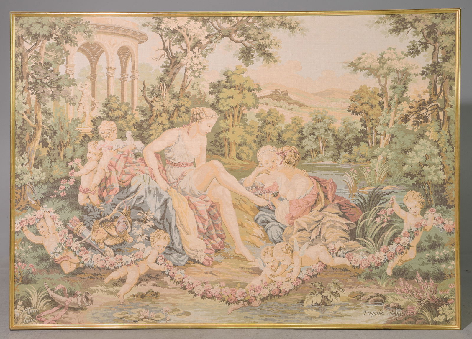 French Framed Needlepoint Tapestry (1 of 3)