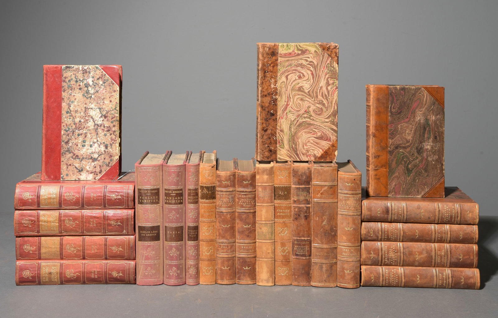 22 Assorted Leather Bound European Novels / Books (1 of 5)