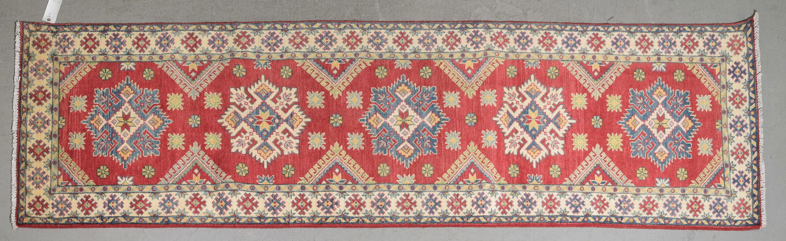 Hand Knotted Kazak Runner Rug - 9'9 x 2'9 (1 of 3)