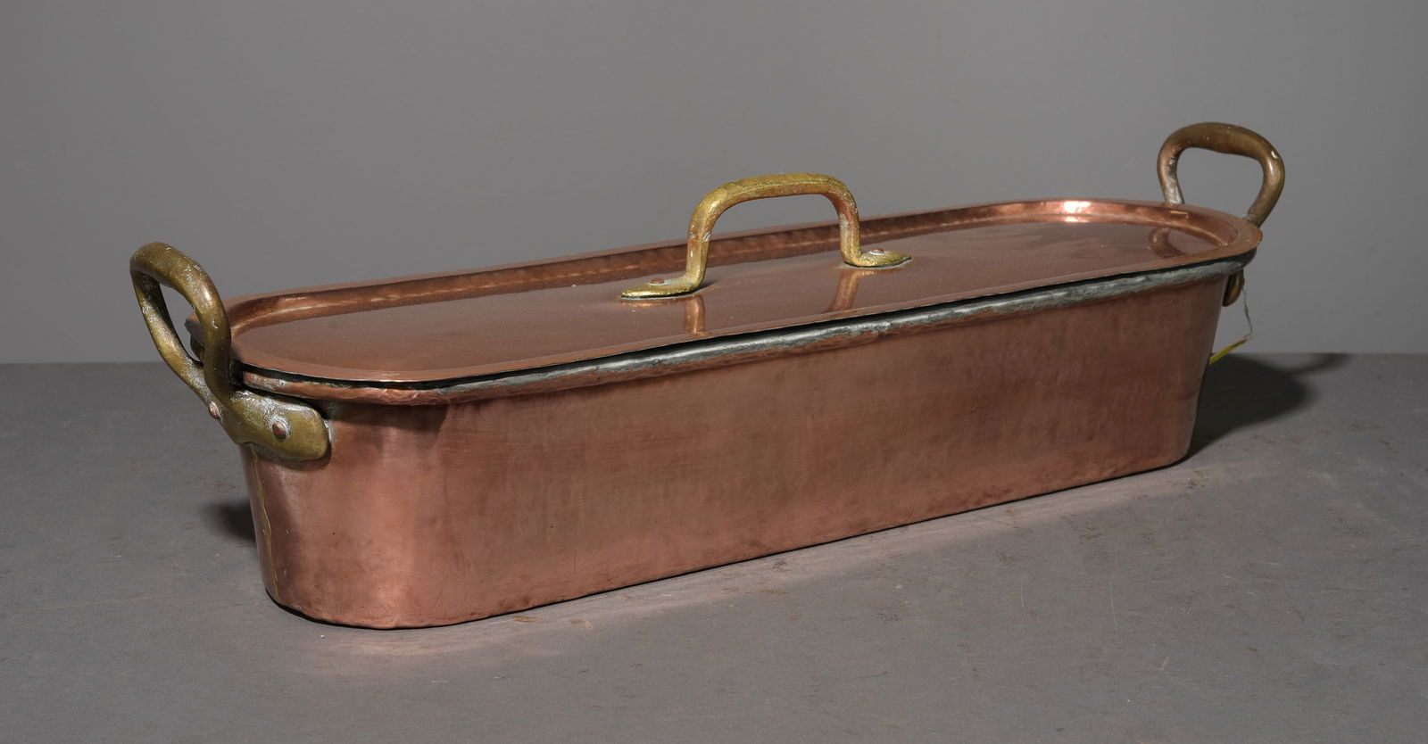 French Large Copper Fish Kettle / Steamer (1 of 3)