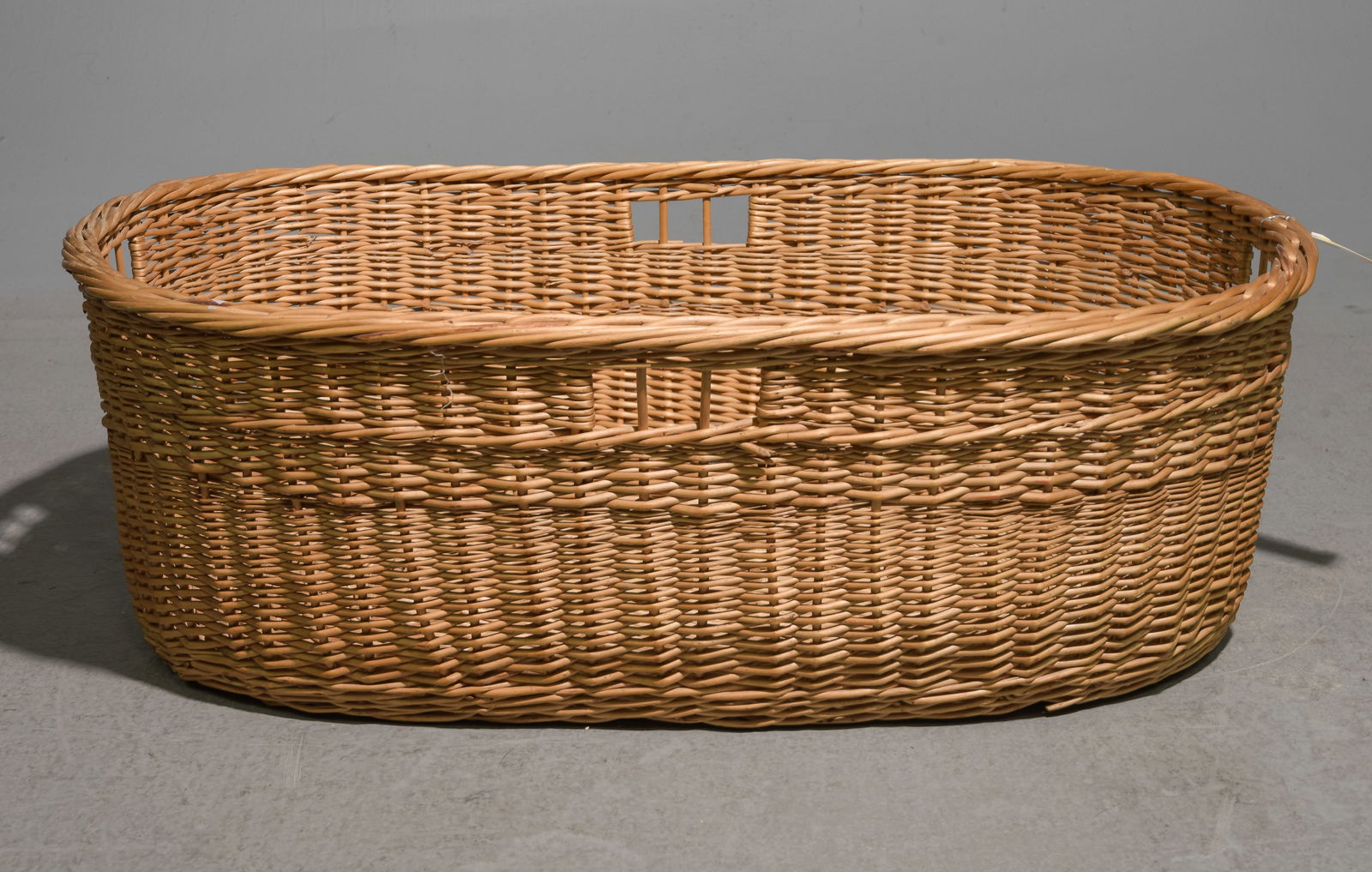 Swedish Woven Wicker Market Basket #1 (1 of 3)