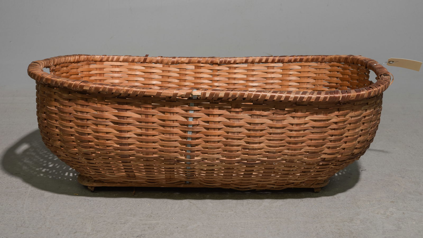 Swedish Woven Wicker Market Basket #2 (1 of 3)