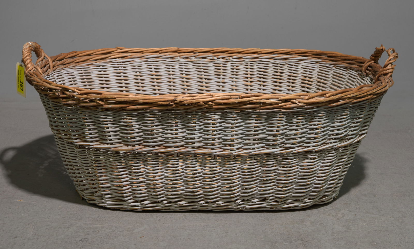 Swedish Woven Wicker Market Basket #3 (1 of 3)