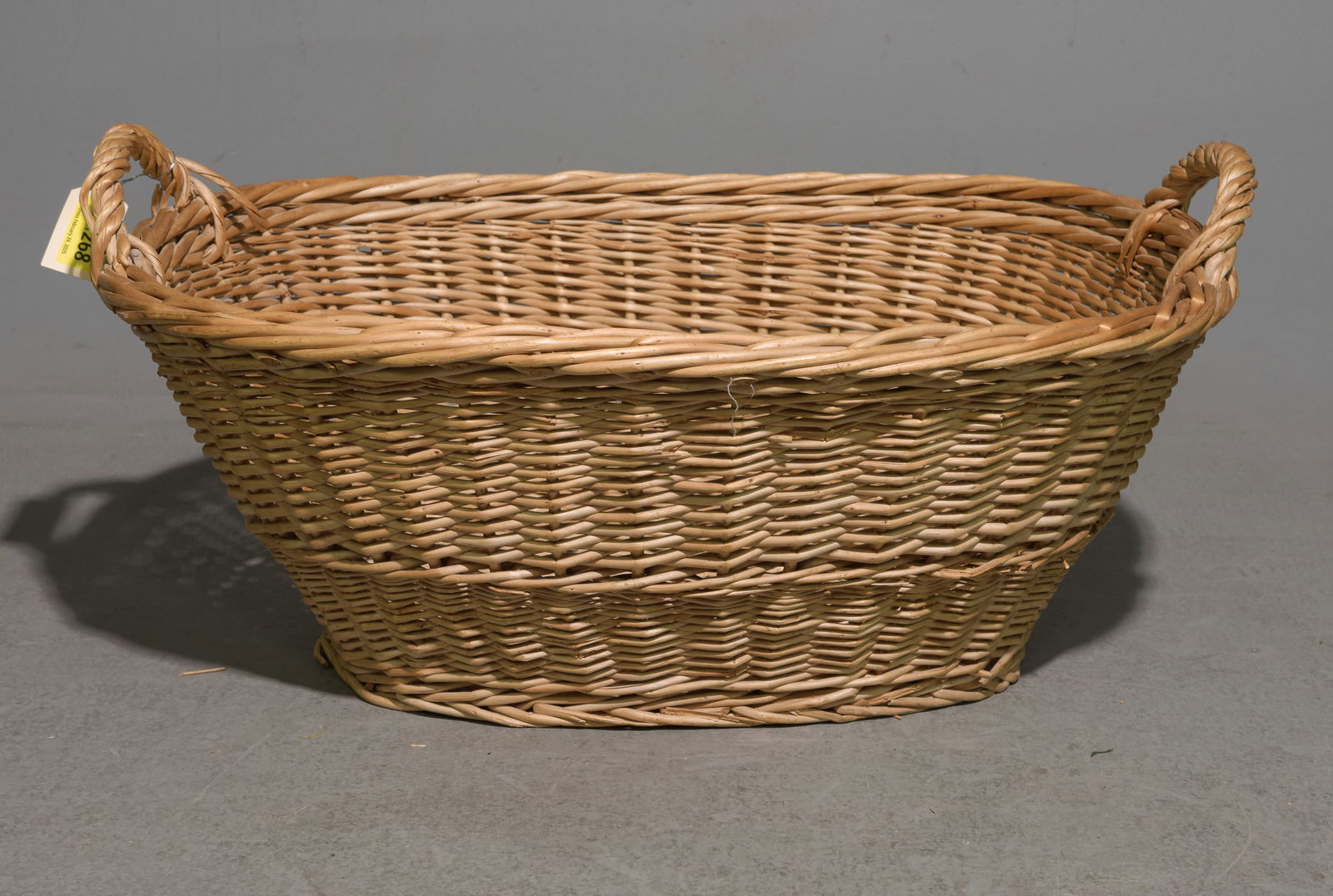 Swedish Woven Wicker Market Basket #4 (1 of 3)