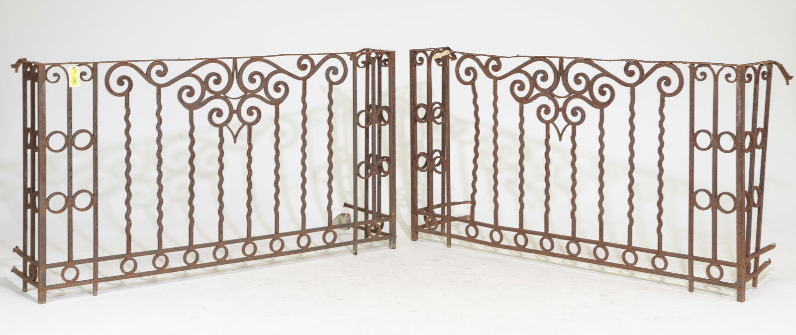Two Large Heavy Iron Railings (1 of 4)