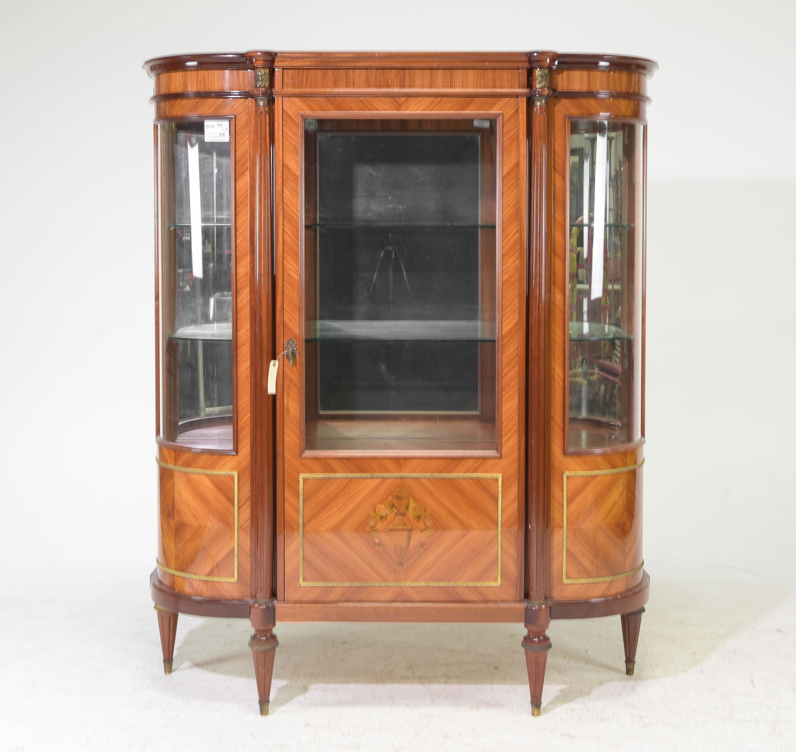 Louis XVI Style Mirror Back Showcase / Cabinet #1 (1 of 3)