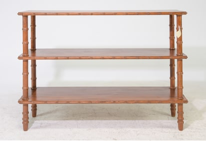 Faux Bamboo Three Tier Open Shelf / Hall Table