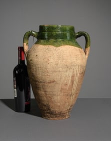 Green Glazed Olive Jar #1