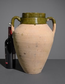 Green Glazed Olive Jar #2