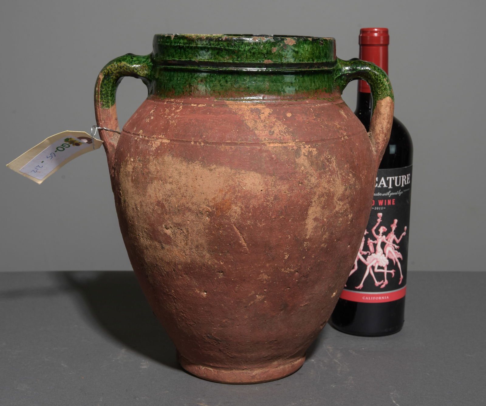 Green Glazed Small Olive Jar (1 of 4)