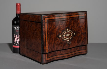 19th Century Napoleon III Style Inlaid Liquor Cellar