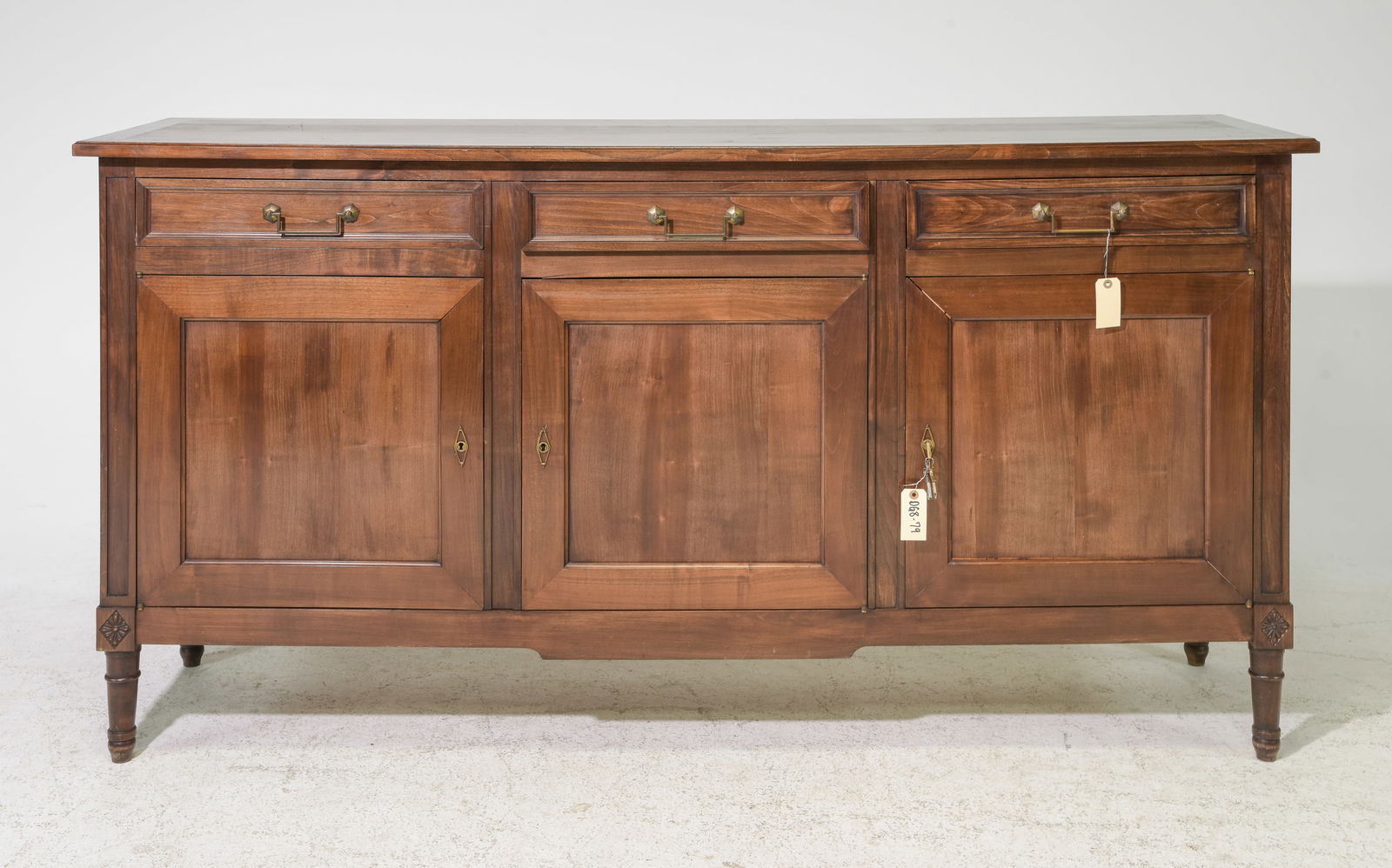 Louis XVI Style Walnut 3 Door Sideboard / Enfilade (1 of 7)